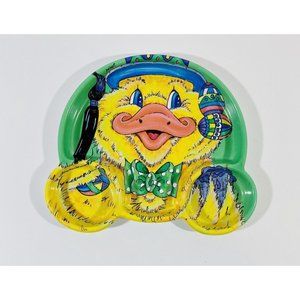 Ullman Co Kids Easter Duck 3 Section Plate Delbert Holiday 1990s Ducky Vintage